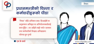प्रधानमन्त्रीको चिन्ता र कर्मचारीहरूकाे पीडा